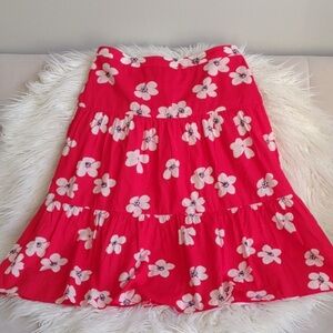 JCrew Floral Pink Skirt, size M